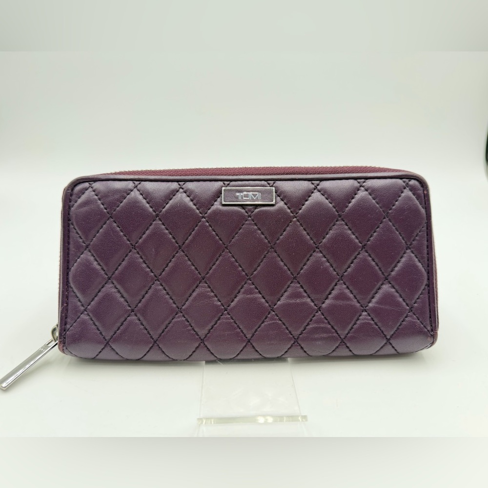 Tumi Quilted Leather Zip-Around Wallet